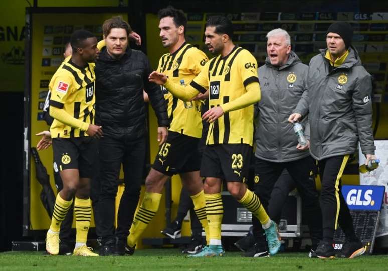 Dortmund conquistou grande vitória sobre o Union Berlin (INA FASSBENDER / AFP)