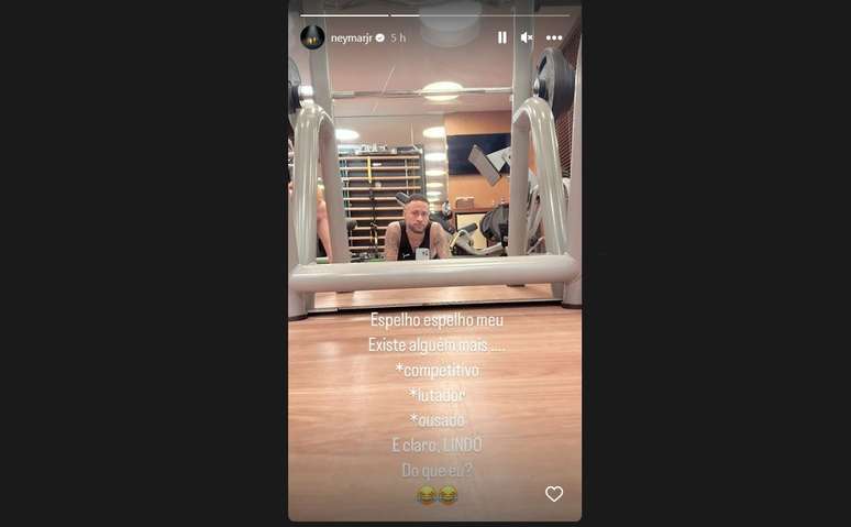 Neymar posts training and asks: “Is there anyone more competitive, fighter, bold and beautiful?”