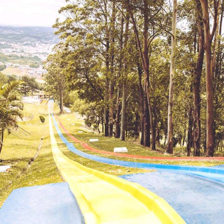 O tobogã do Ski Park, em São Roque.