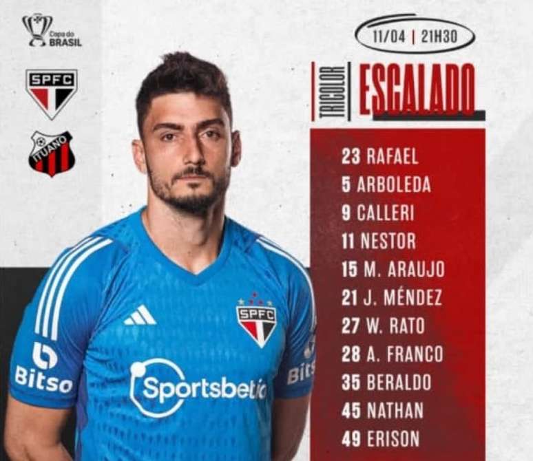 Rogério Ceni anuncia e São Paulo tem novo camisa 9 para substituir Calleri