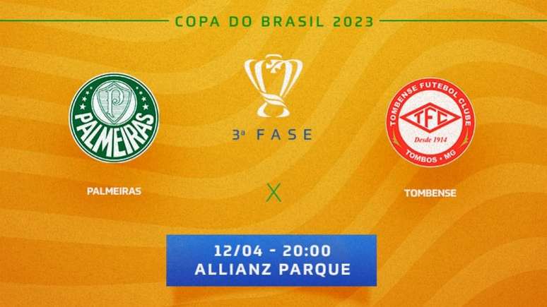 Palmeiras e Tombense se enfrentam nesta quarta-feira, no Allianz Parque (Foto: Arte LANCE!)