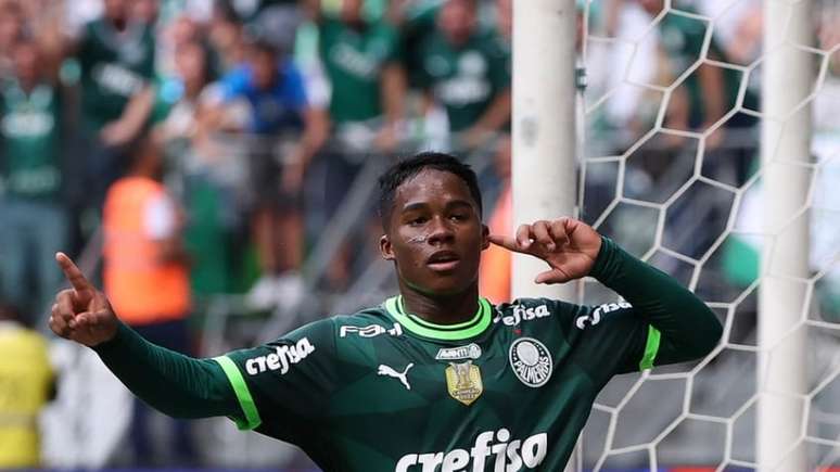 Endrick foi autor de um dos gols da goleada do Verdão no último domingo (Foto: Cesar Greco/Palmeiras)