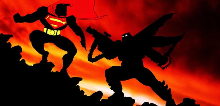 Batman vs Superman em O Cavaleiro das Trevas de Frank Miller