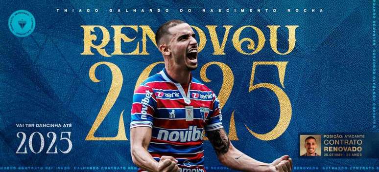 Fortaleza announces the renewal of Thiago Galhardo’s contract until 2025