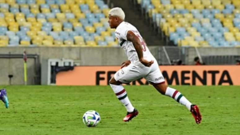 John Kennedy wore the Fluminense shirt again and almost scored a goal (MAILSON SANTANA/FLUMINENSE FC)