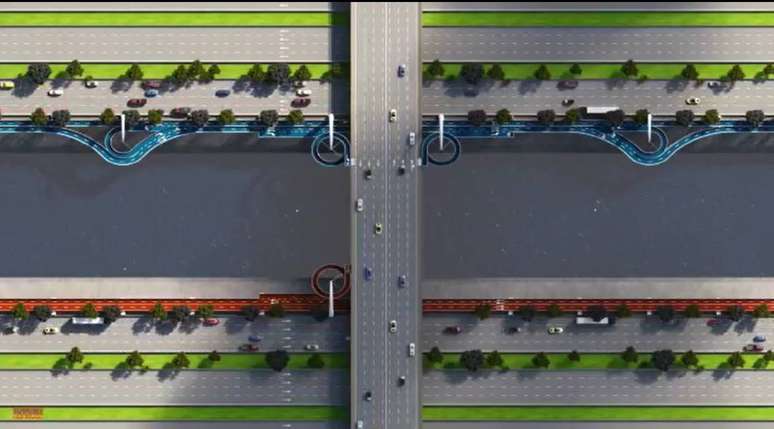 Simulações de estudo da CET mostram implantação de ciclovia e motovia sobre o Rio Tietê