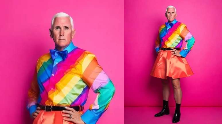 Criadores de RuPublicans abordam ativismo político; na foto acima, o republicano Mike Pence "recriado" por IA