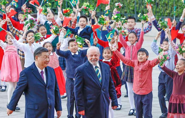 Lula com o presidente da China, Xi Jinping