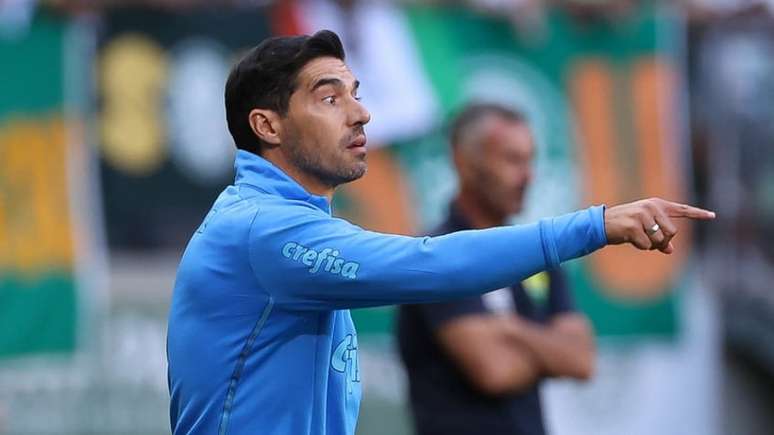 Abel Ferreira antes de ser expulso contra o Cuiabá (Foto: Cesar Greco/Palmeiras/by Canon)