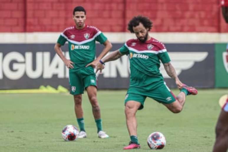 Marcelo durante treino do Fluminense (Foto: Marcelo Gonçalves / Fluminense F.C.)