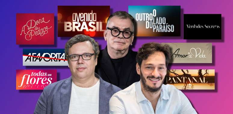 João Emanuel Carneiro, Walcyr Carrasco e Bruno Luperi: poucos autores de novelas estão em alta na Globo