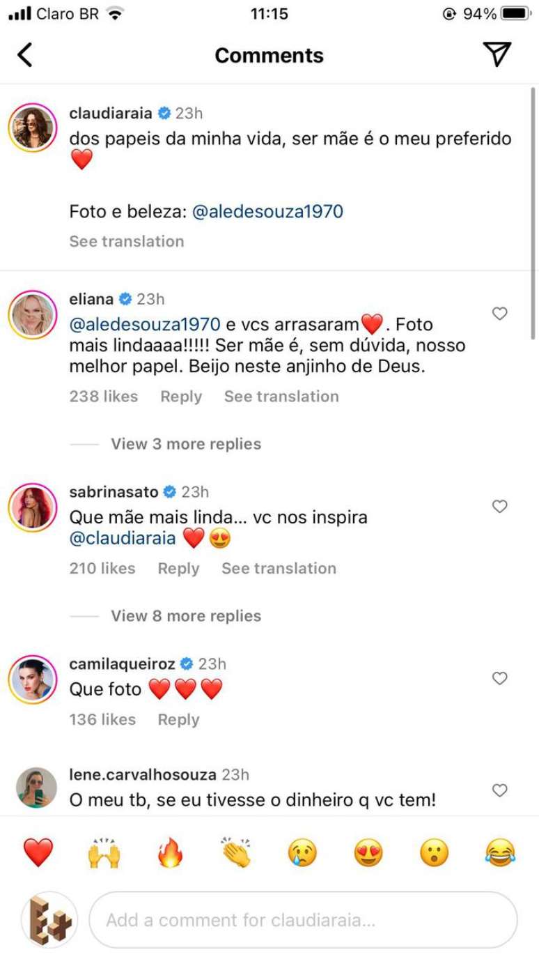 Famosos elogiam Claudia Raia e beb&ecirc; Luca