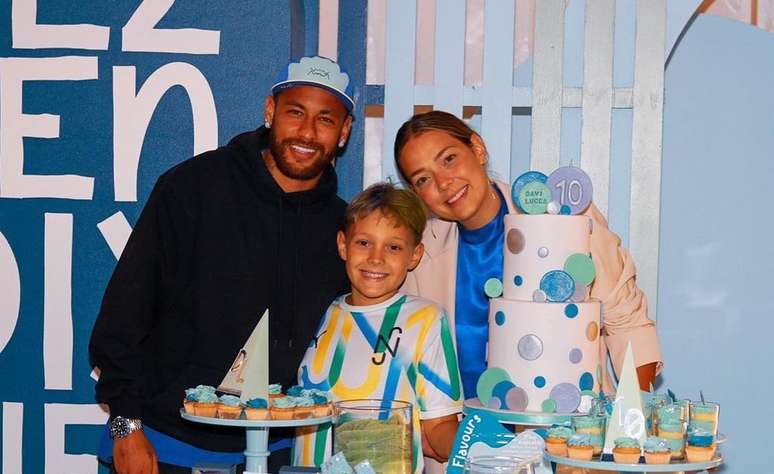 Carol Dantas, Neymar e Davi Lucca, o filho do ex-casal