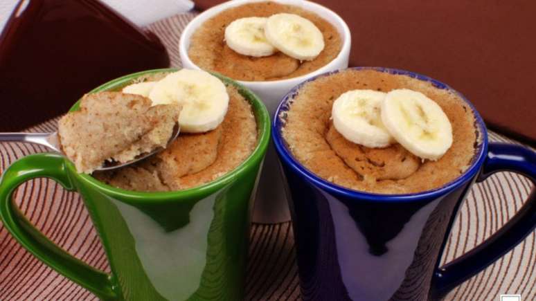 Bolo de caneca de banana