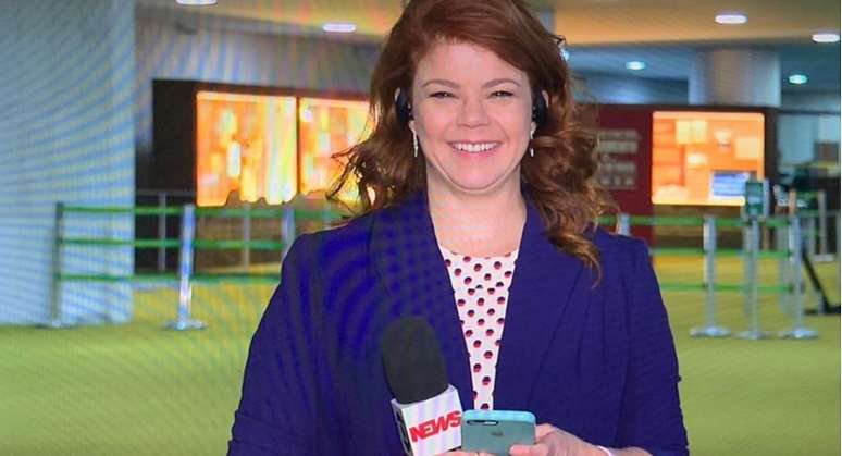 A repórter Raquel Porto Alegre levou na esportiva a gafe cometida ao vivo