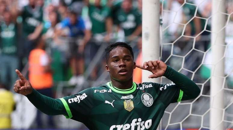 Endrick foi autor de um dos gols da goleada do Verdão (Foto: Cesar Greco/Palmeiras)