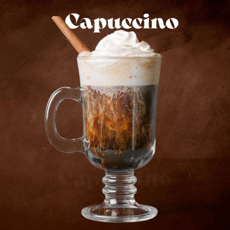 Capuccino, servido com chantilly, passa até como sobremesa