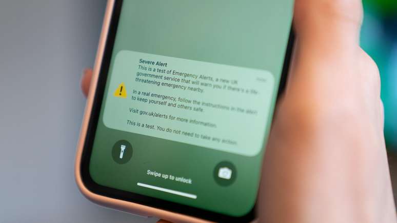 The government's mobile phone message warned people that they didn't have to do anything because it was just a test The government's mobile phone message warned people that they didn't have to do anything because it was just a test