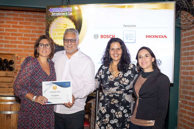 Sergio Quintanilha com Cris Prado (Guia do Carro), Renata Nascimento e Cristie Buchdid (Volkswagen)