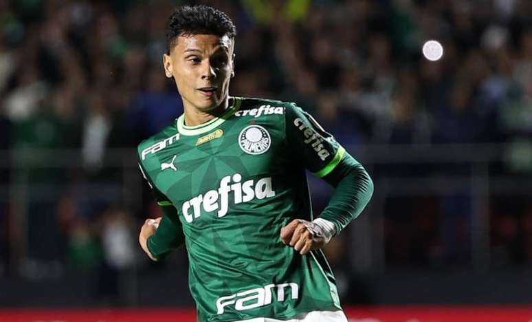 Richard Ríos tem caído nas graças do torcedor do Palmeiras (Foto: Cesar Greco/Palmeiras)