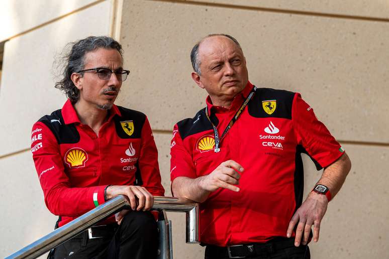 Laurent Mekies e Frederic Vasseur no Bahrein: a volta de Mekies ajuda Vasseur na reestruturação da Ferrari