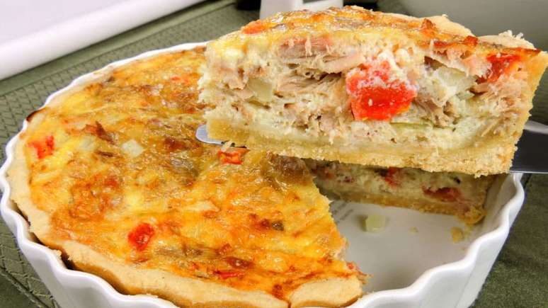 Quiche de atum com queijo