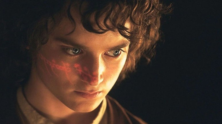 Elijah Wood como Frodo Bolseiro em O Senhor dos Anéis.