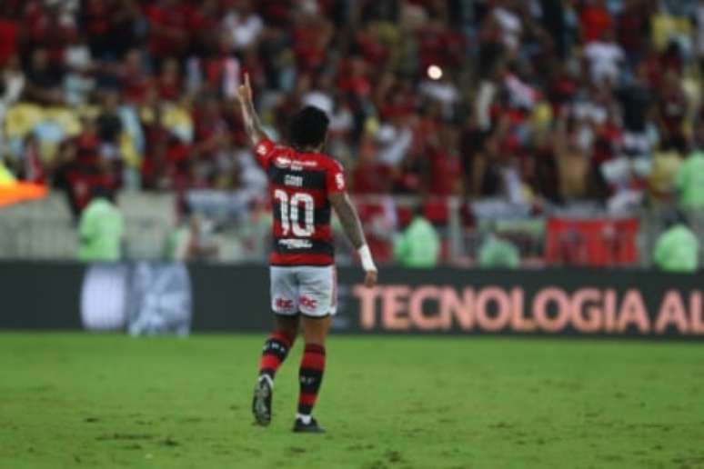 Gabigol foi um dos destaques da goleada do Flamengo (Foto: Gilvan de Souza e Paula Reis/CRF)