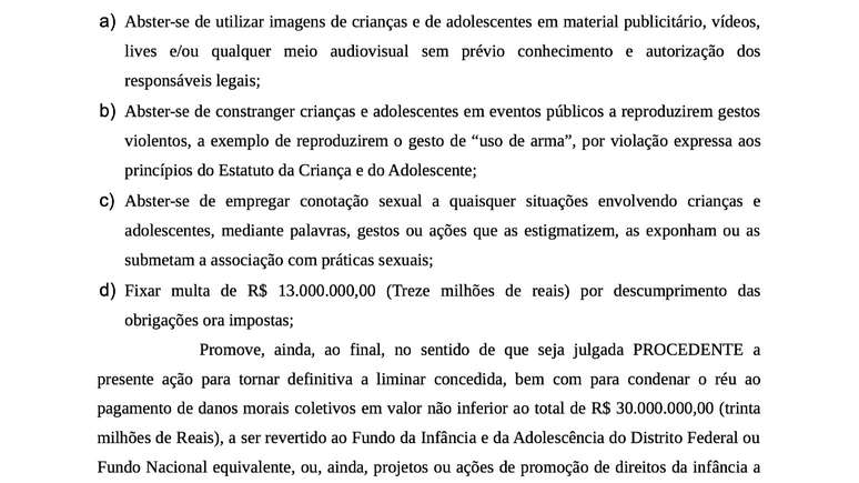 Em ação, promotora pede que Bolsonaro seja condenado a pagar R$ 30 milhões