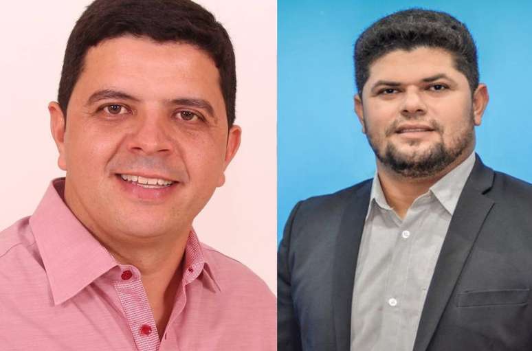 À esquerda, o prefeito Erivelton Teixeira Neves e, à direita, o vereador Lindomar da Silva Nascimento