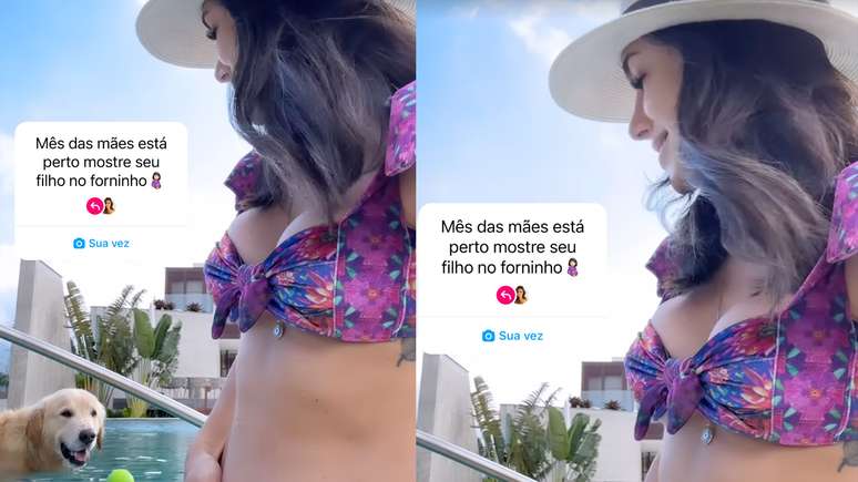 Bruna used the Instagram Stories tool to share an intimate moment Bruna used the Instagram Stories tool to share an intimate moment