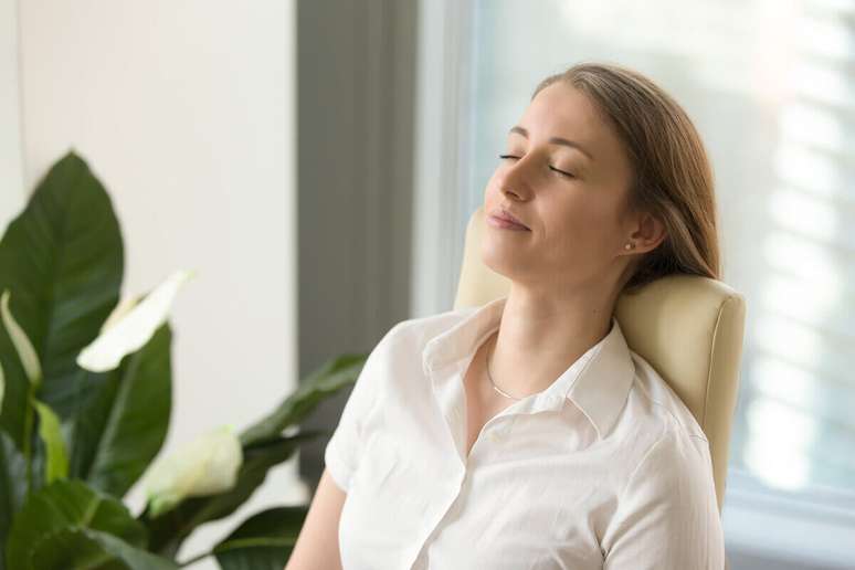 The breathing technique helps to relax the body and mind 