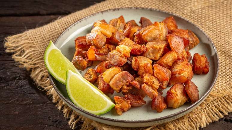 Torresmo crocante e sequinho