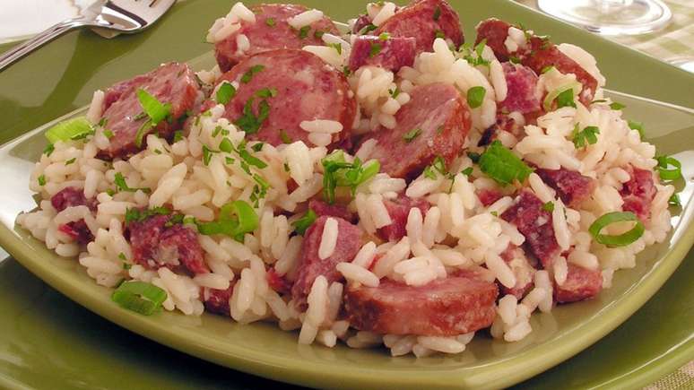 Arroz carreteiro na press&atilde;o