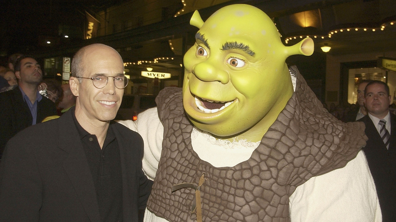 Jeffrey Katzenberg na première de Shrek 2 em 2009, em Sydney, na Austrália.