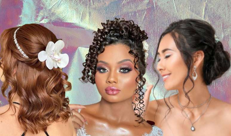 Do cabelo cacheado ao curto, aqui vão 4 penteados que vão agradar qualquer noiva no dia do casamento.