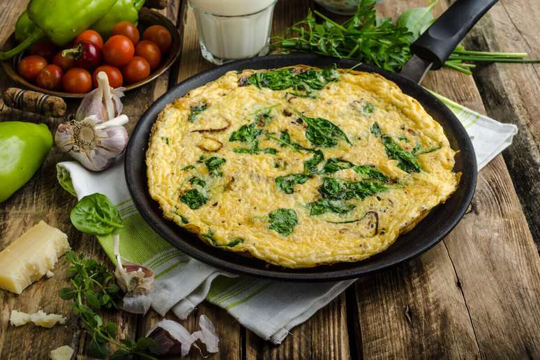 Frittata com espinafre 