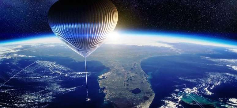 Cabine turística futurista será levada à estratosfera por balão