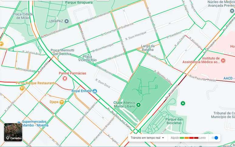See real-time updates on Google Maps (Image: Screenshot/André Magalhães/Canaltech) See real-time updates on Google Maps (Image: Screenshot/André Magalhães/Canaltech)