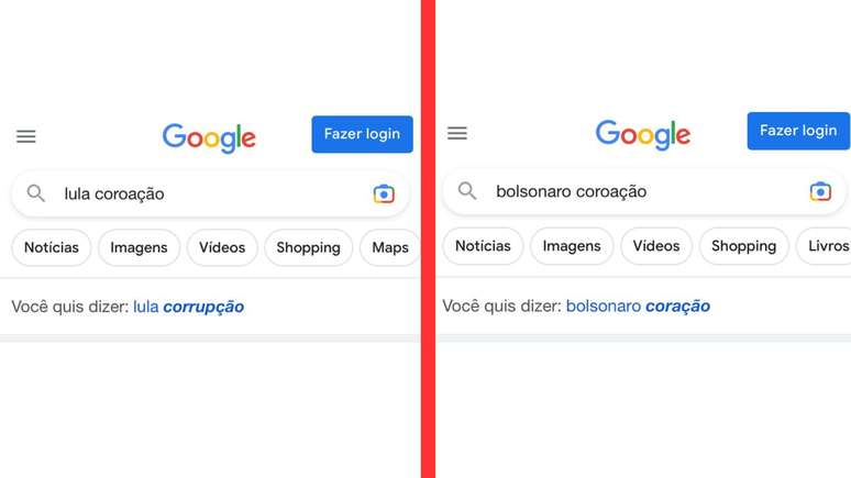 Busca do Google induz correção tendenciosa com nome de Lula
