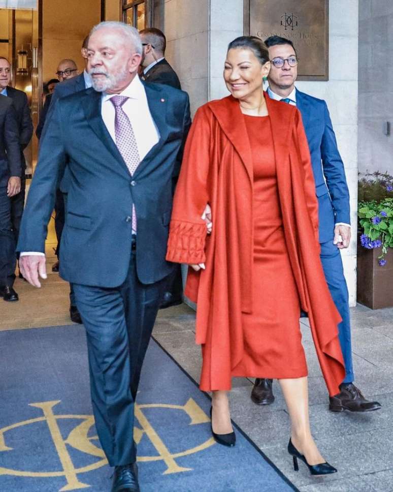 Lula e Janja antes da coroação do rei Charles III