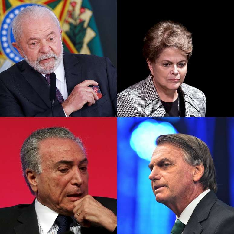 Lula, Dilma, Temer e Bolsonaro 