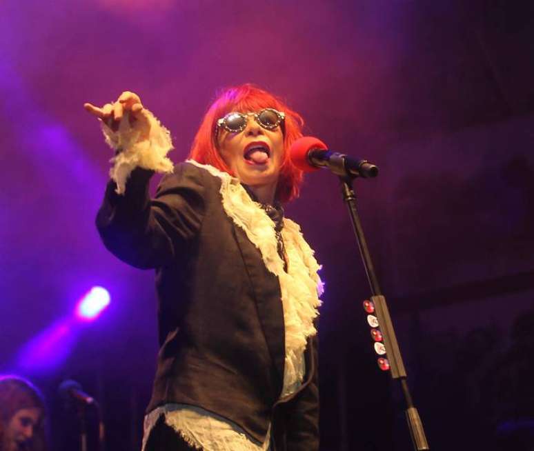 Rita Lee durante apresentação em São Paulo, no ano de 2013