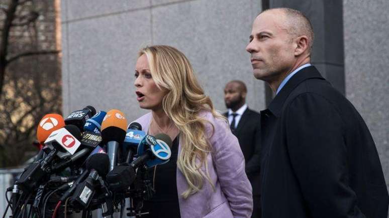 Michael Avenatti e Stormy Daniels em 2018