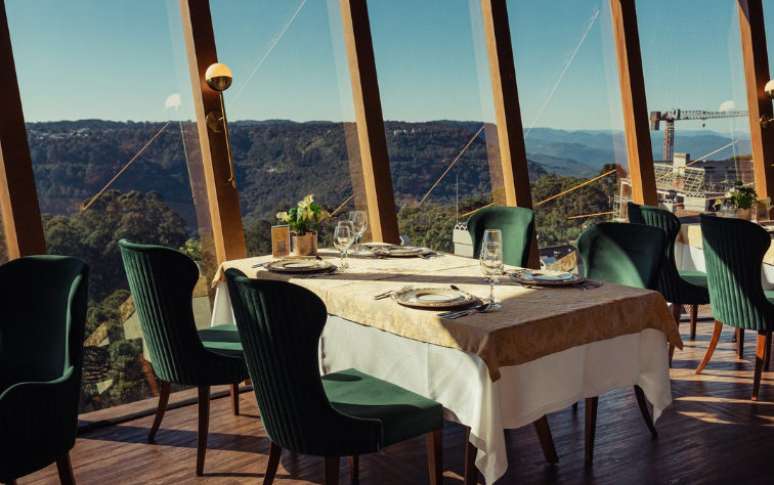 The revolving restaurant has spectacular views of the city