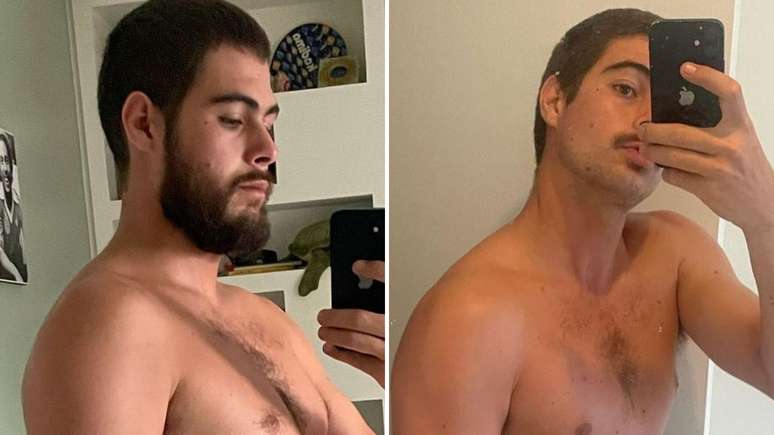Rafa Vitti shocks the web by showing the before and after body after 20 days of training