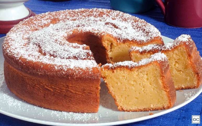 Bolo de milho tradicional de liquidificador