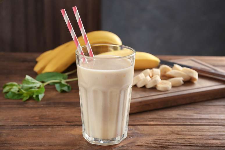 Milk-shake de banana vegano 