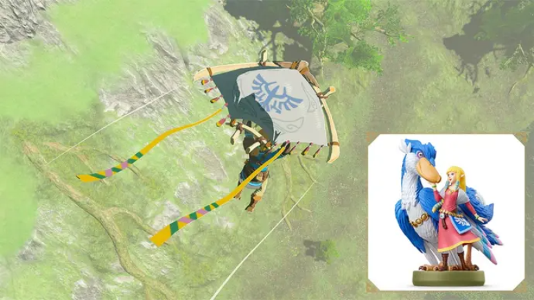 Escaneie o amiibo de Zelda e Lofting, de Skyward Sword HD, e ganhe uma skin única pra o glider