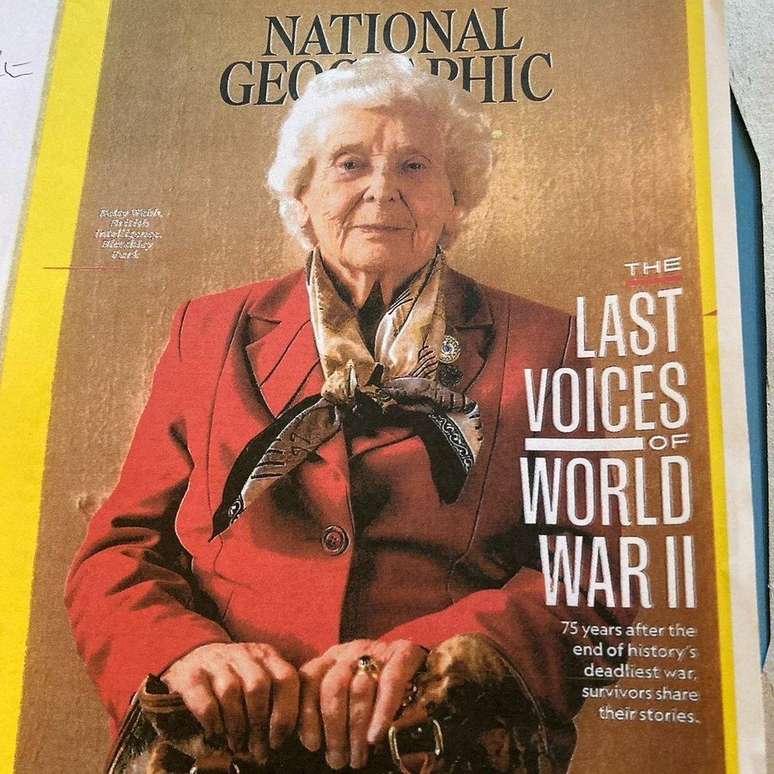 Betty Webb foi capa da revista National Geographic quando se comemorou o 75º aniversário do fim da Segunda Guerra Mundial